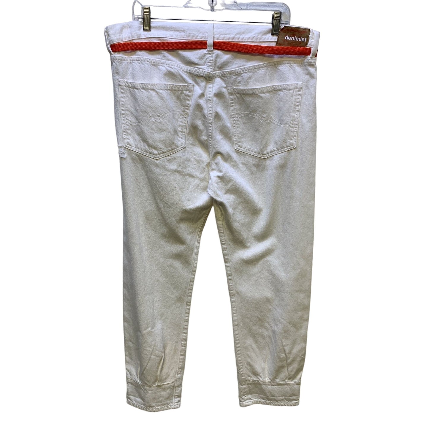 *NWT Denimist White Distressed with Orange Belt Jeans Size 28/6