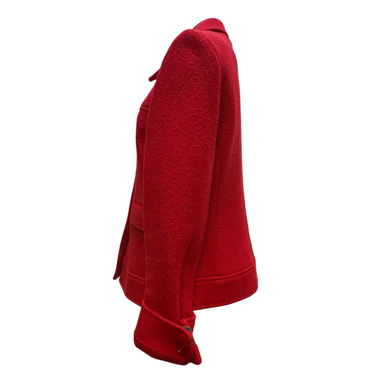 Neiman Marcus Red Wool Jacket Size 12 Button-Front