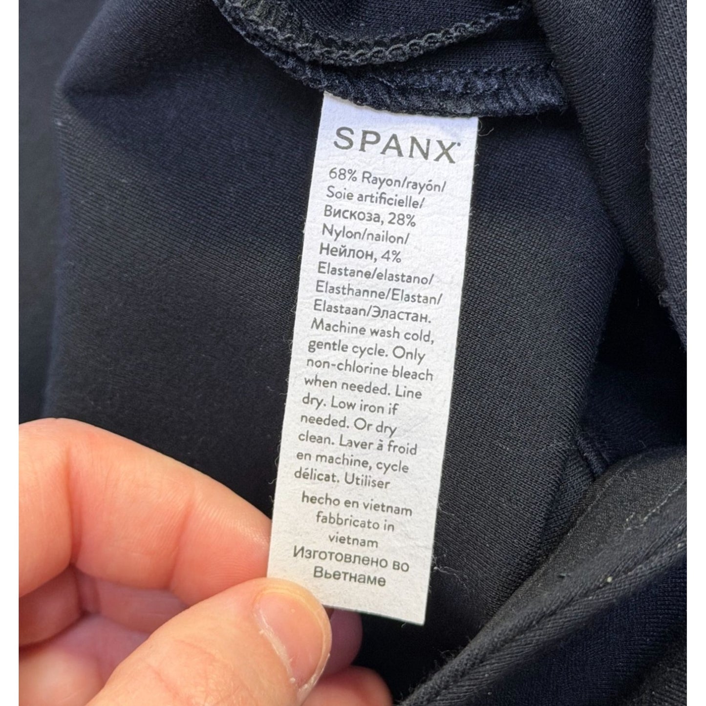 Spanx Black Sleeveless Wide-Leg Jumpsuit With Zipper Back M