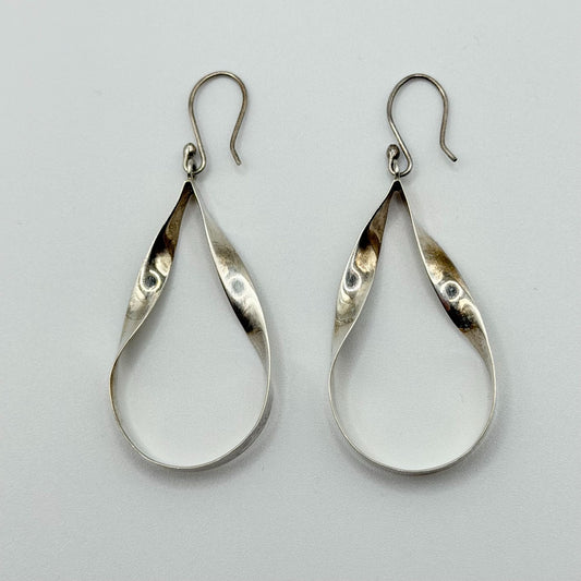 Hob Mexico 925 Sterling Silver Twisted Drop Earrings
