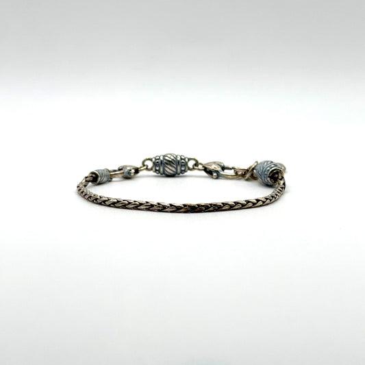 Brighton Barrel Slide Bracelet Silver-Tone And Heart Charm