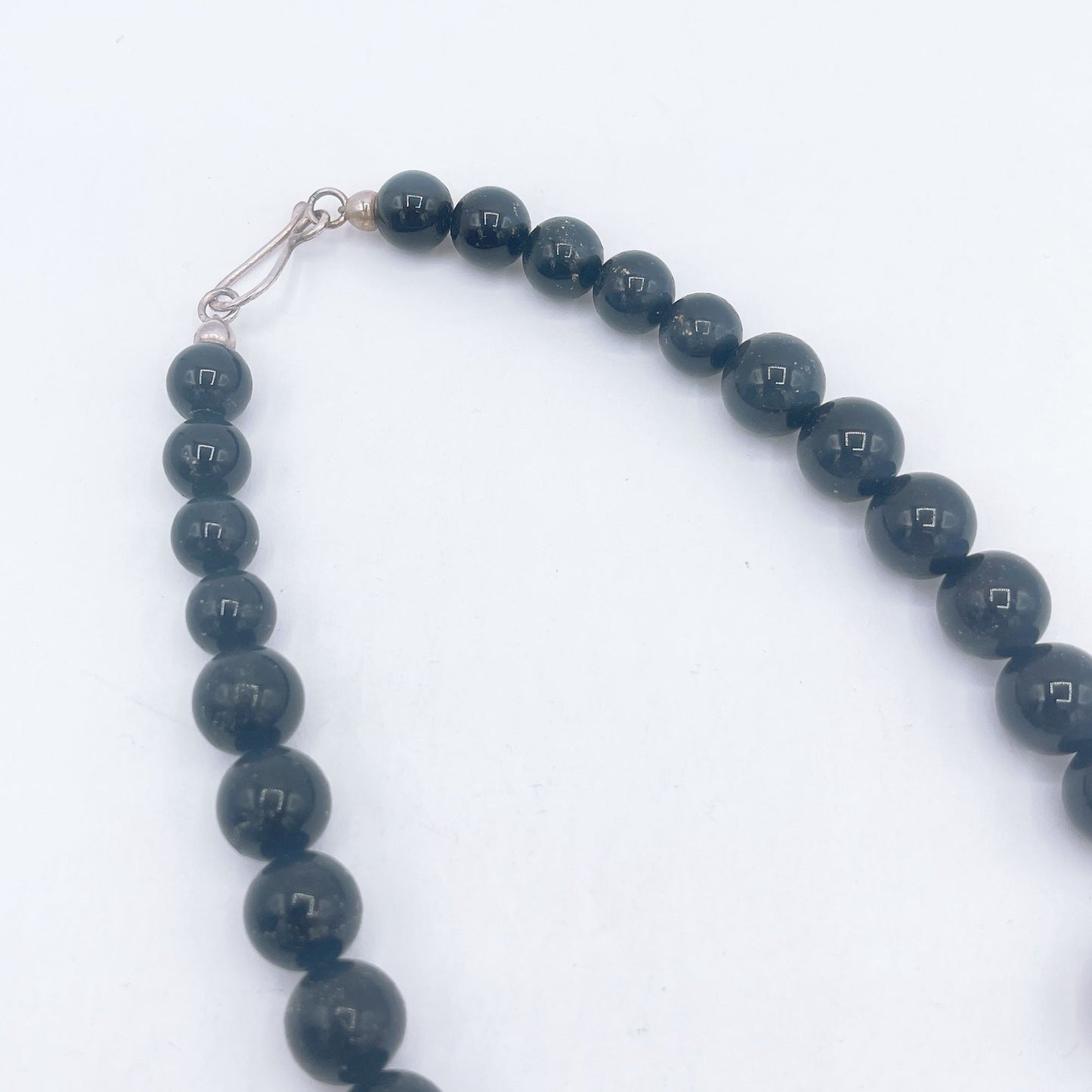 Black White Levander Natural Stones Beads Necklace Medium