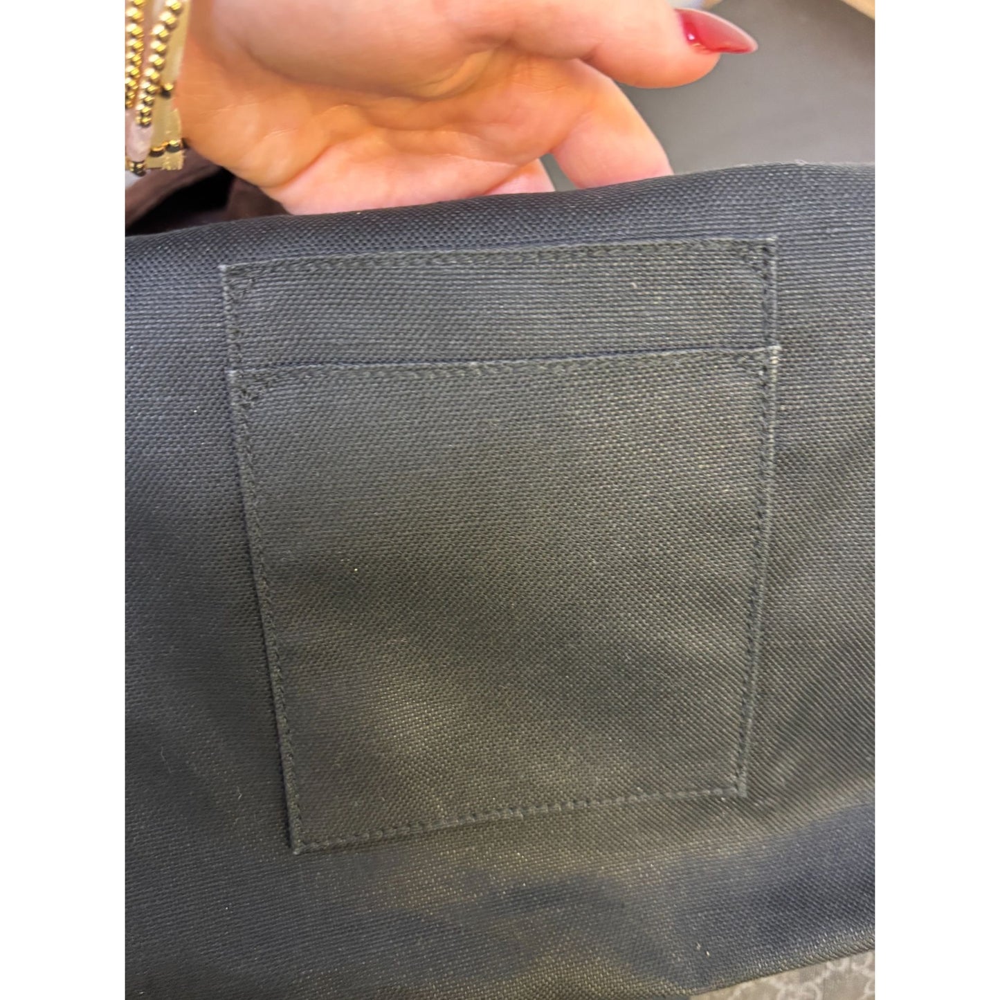Gucci GG Supreme Messenger Bag With Red & Blue Stripe