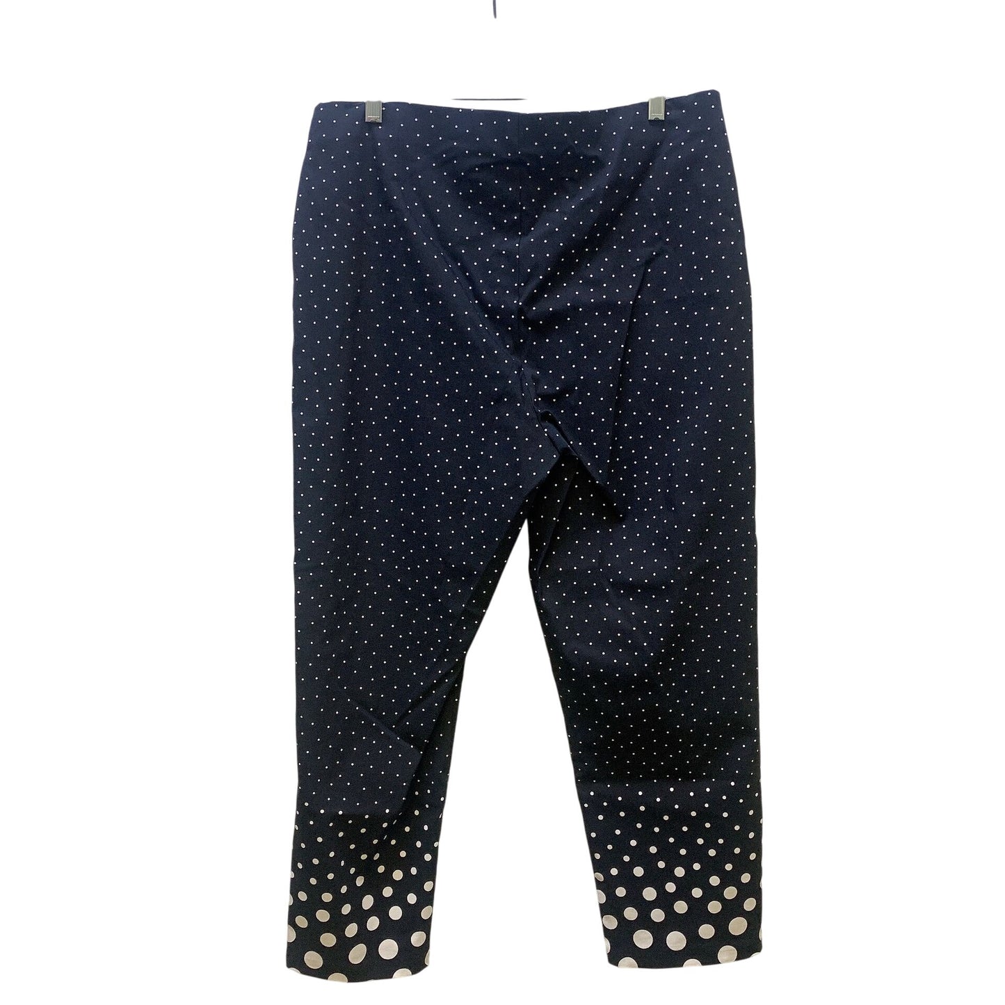 NWT Joseph Ribkoff Black & White Polka Dot Straight Pants, Size 16
