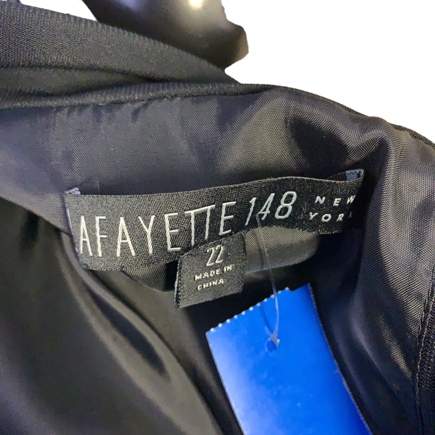 *Lafayette 148 Black Draped Collar Cocktail Dress Size 22