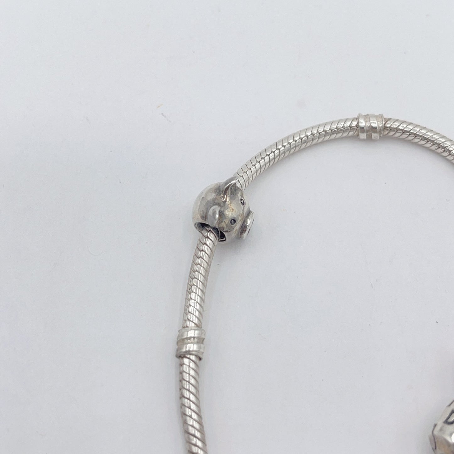 Pandora Retired Pig Head Charm Bracelet