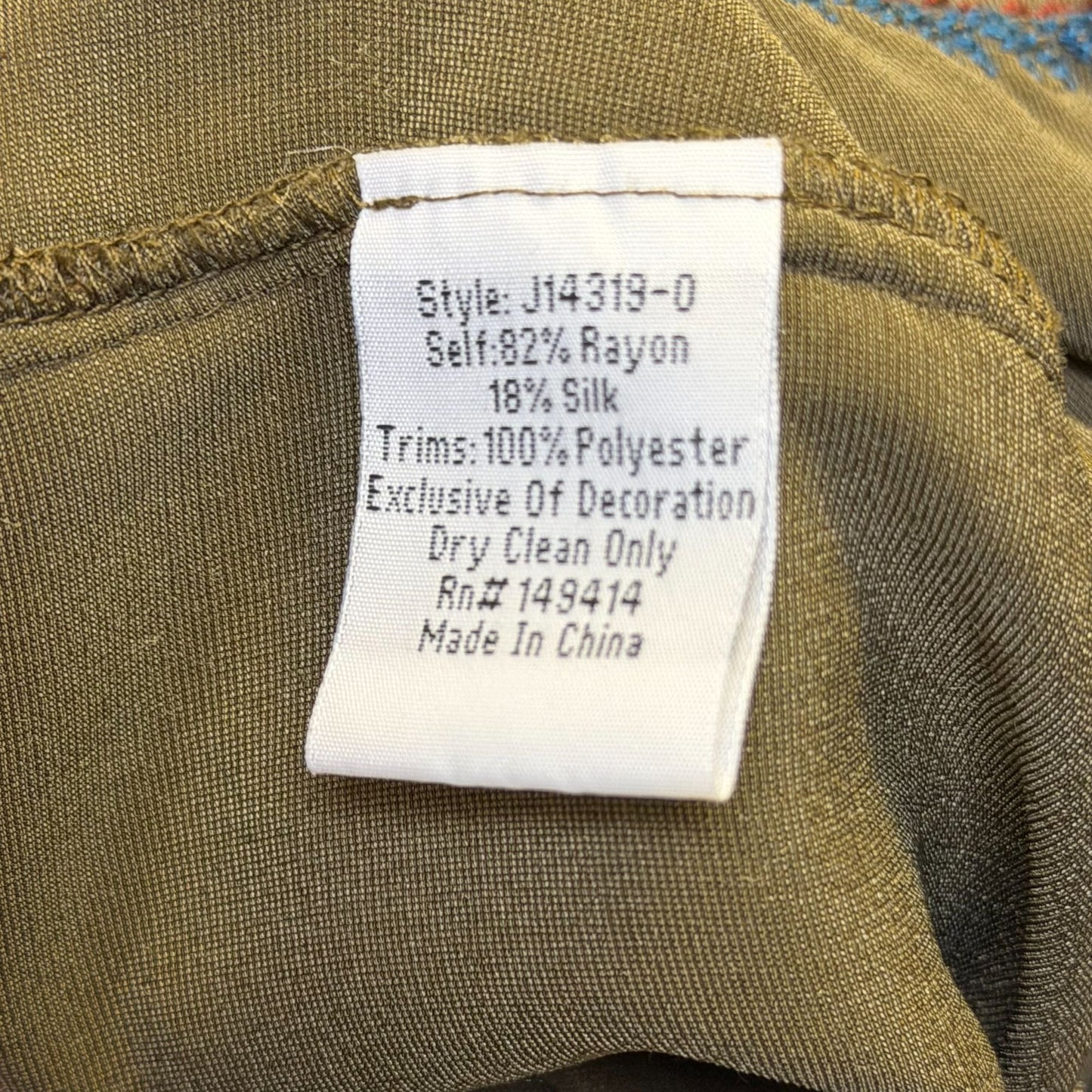 Johnny Was Embroidered Velvet Boho Tunic Blouse With Green Multi Size M