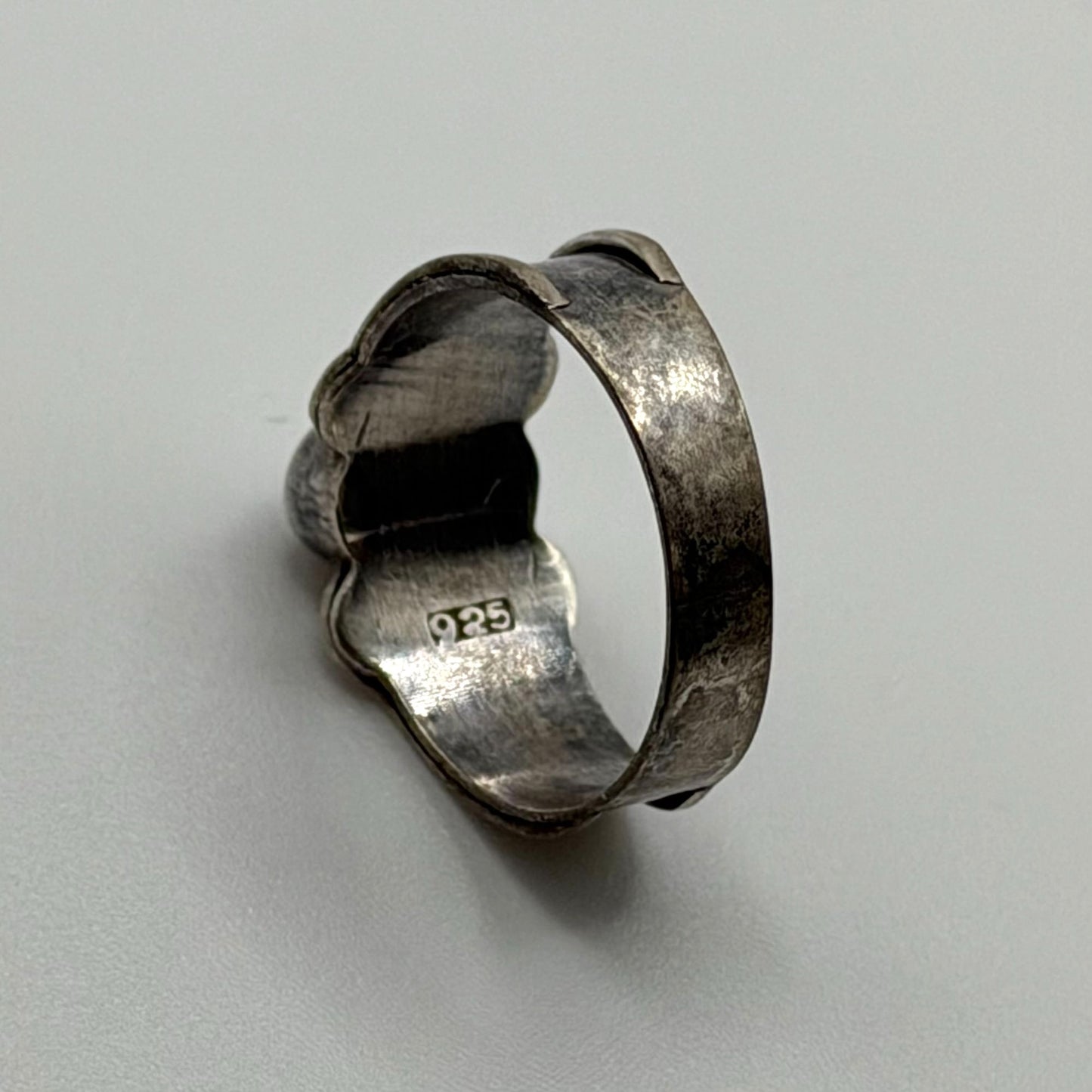 925 Sterling Silver Black Onyx Ring With Modernist Design