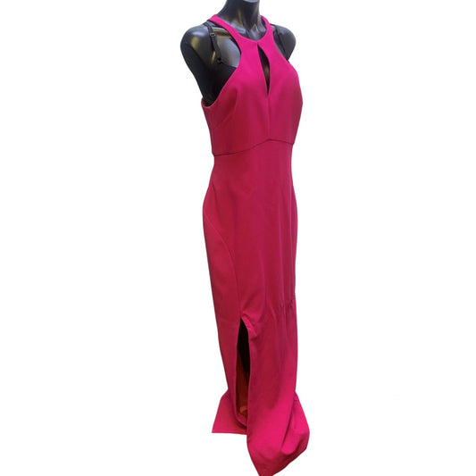 NWT Likely Fuchsia Sleeveless Keyhole Cutout Gown With Racerback Design