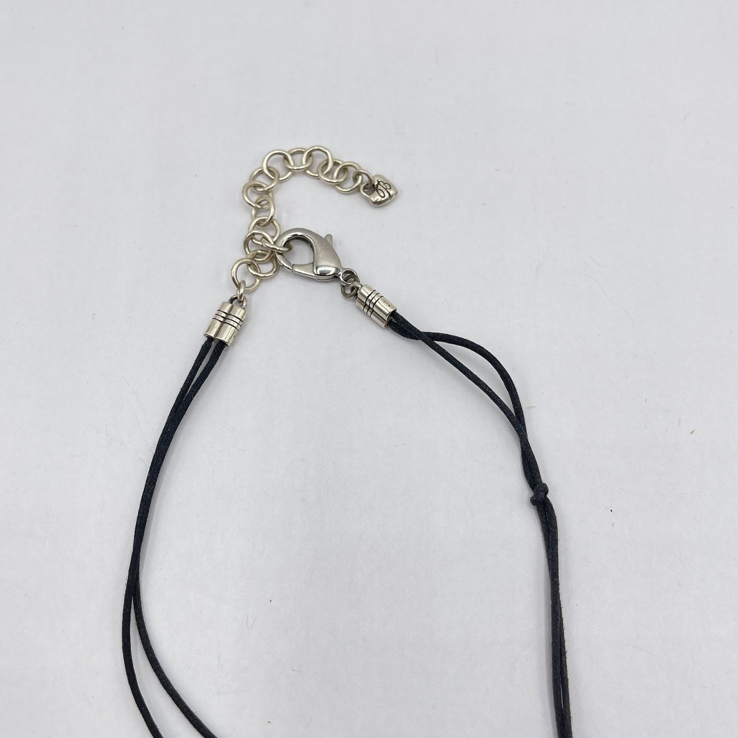 Brighton Silver-Tone Medallion Necklace With Black Cord