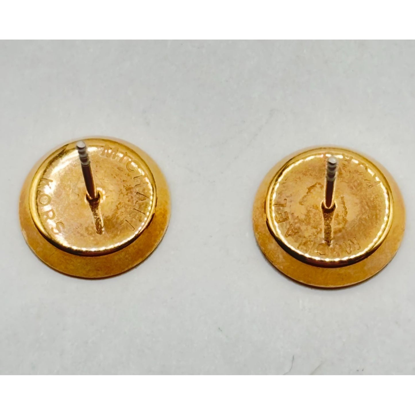Michael Kors Gold-Tone & Crystal Pave Circle Stud Earrings