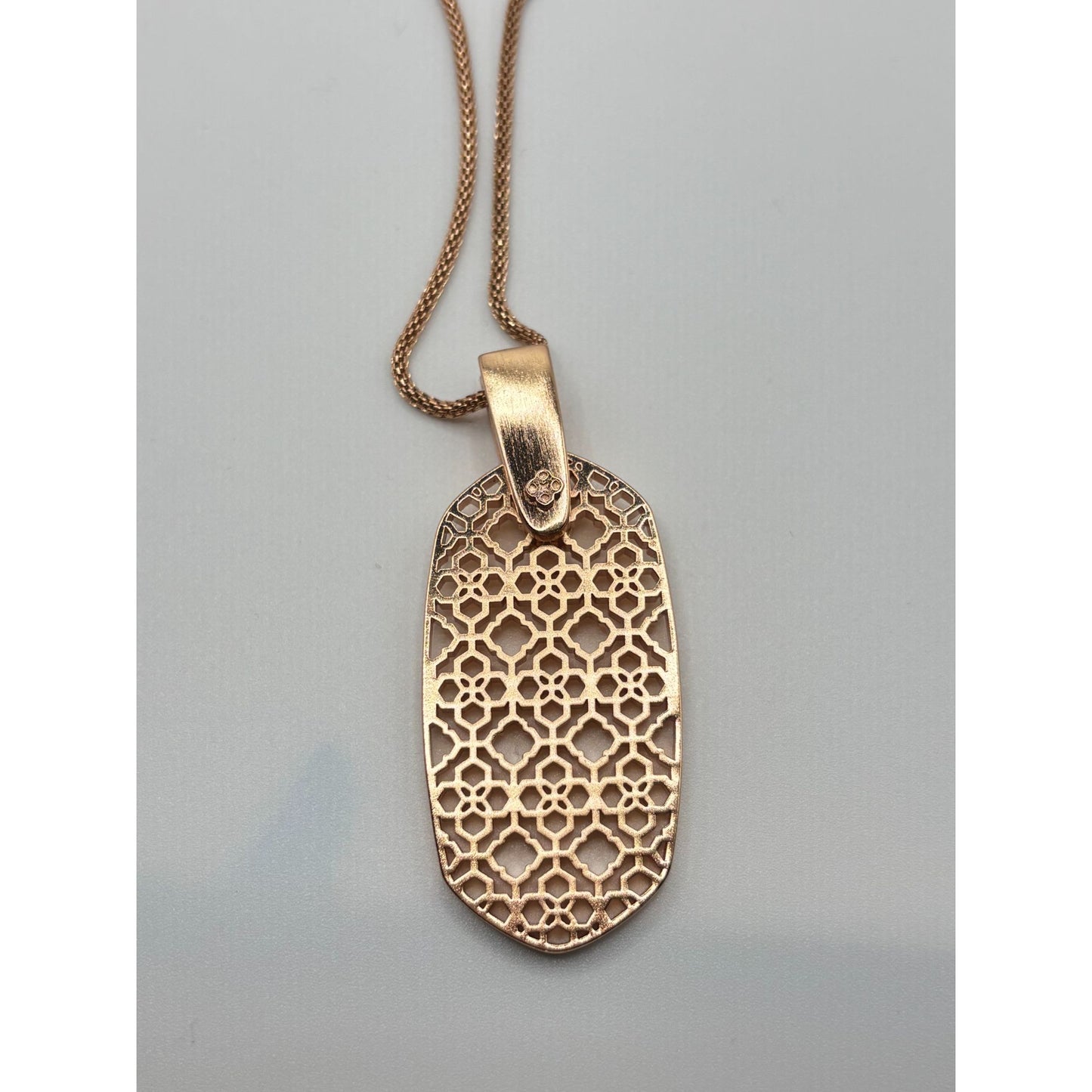 Kendra Scott Filigree Pendant Necklace - Rose Gold Tone