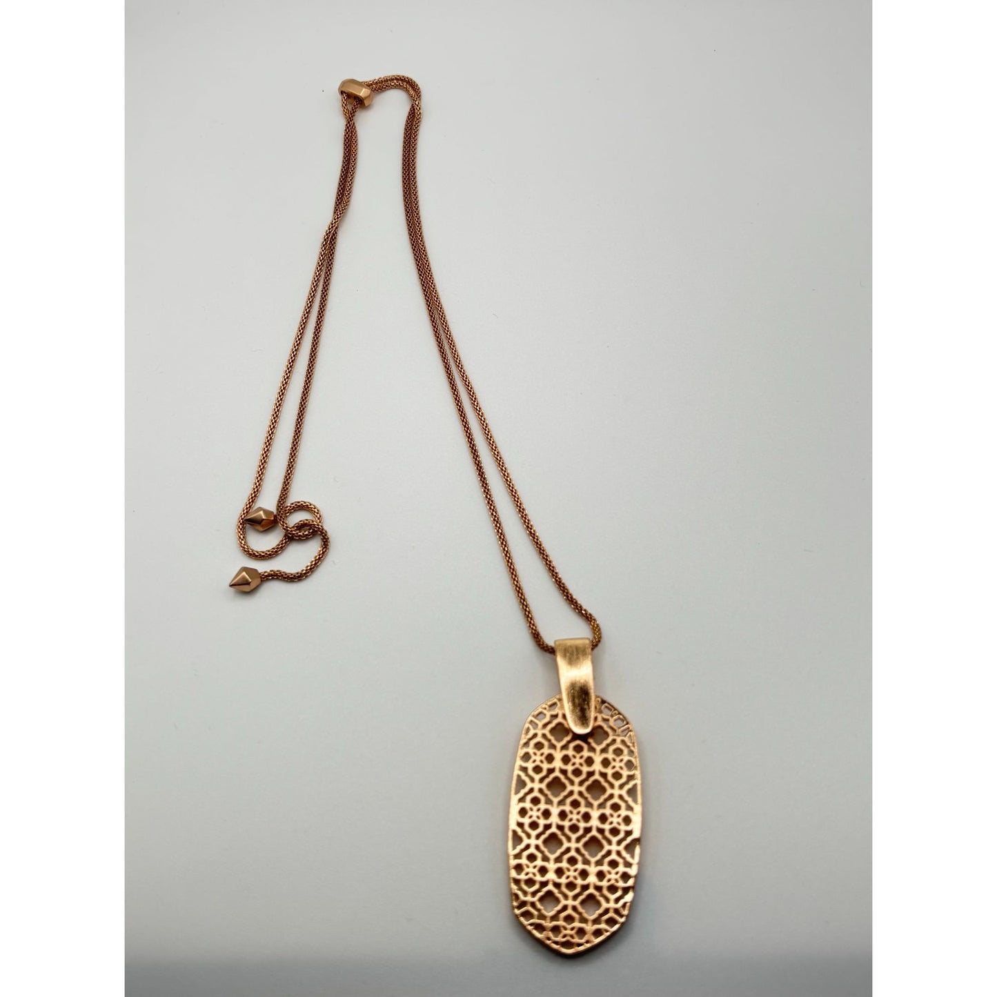 Kendra Scott Filigree Pendant Necklace - Rose Gold Tone