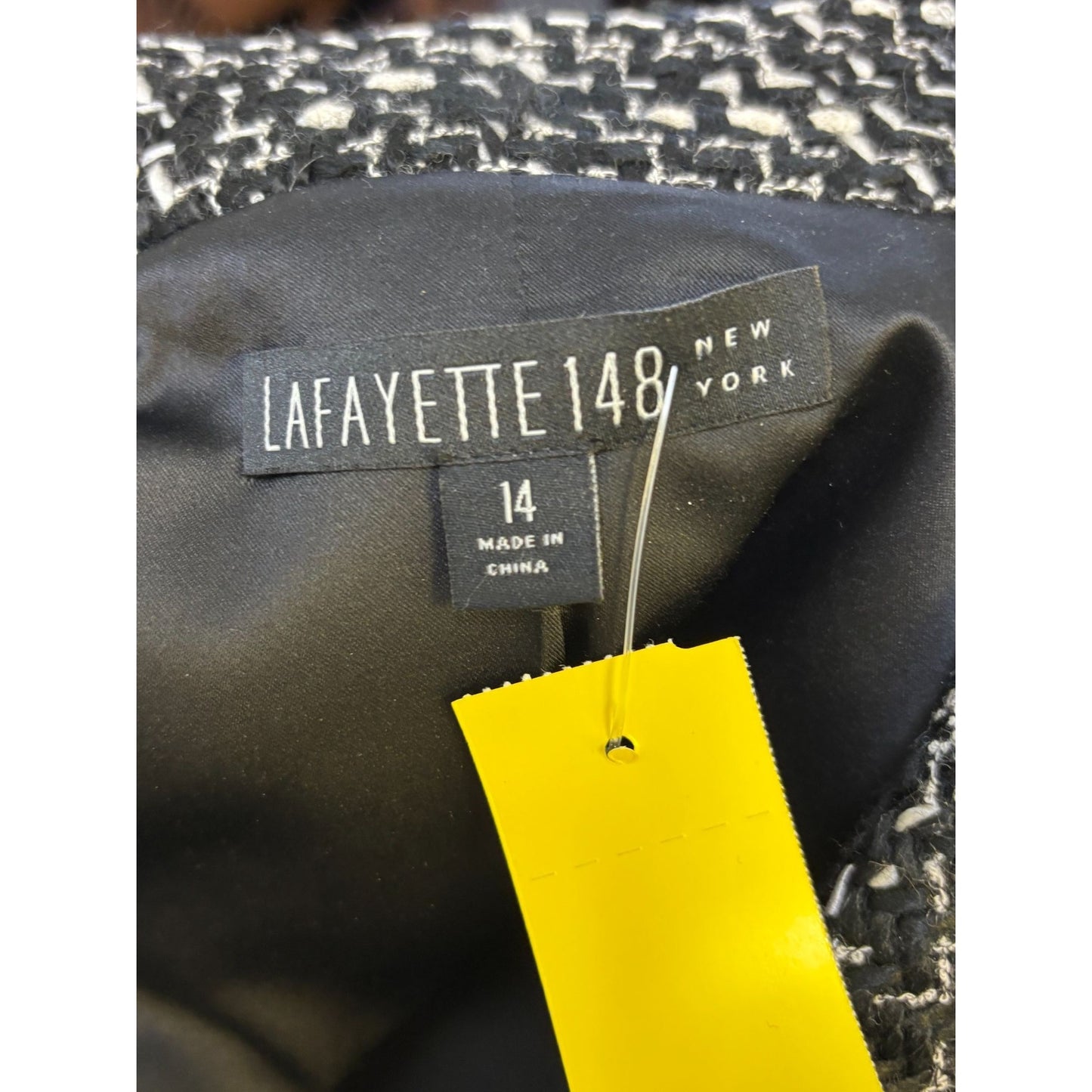 Lafayette 148 New York Black & White Tweed Jacket Size 14