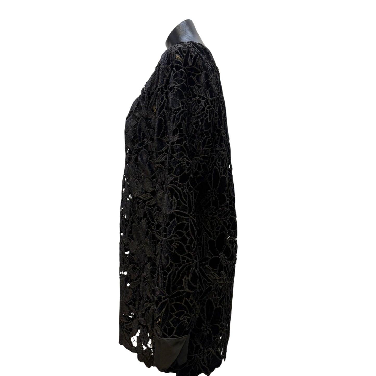 NWT Soft Surroundings Lace Blouse With Cami Black 2p M
