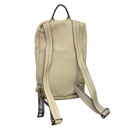Aimee Kestenberg Bone Leather Backpack With Front Zipper & Adjustable Straps