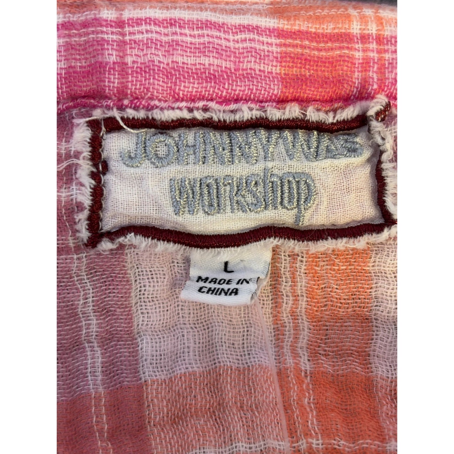 Johnny Was Workshop Floral Embroidered Plaid Tunic Long Sleeve Boho Chic