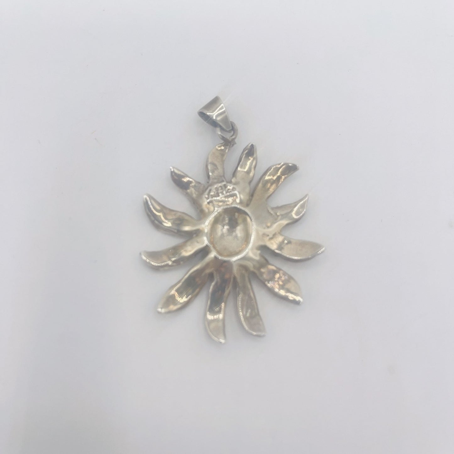 *.925 Sunflower Necklace Pendant 2"