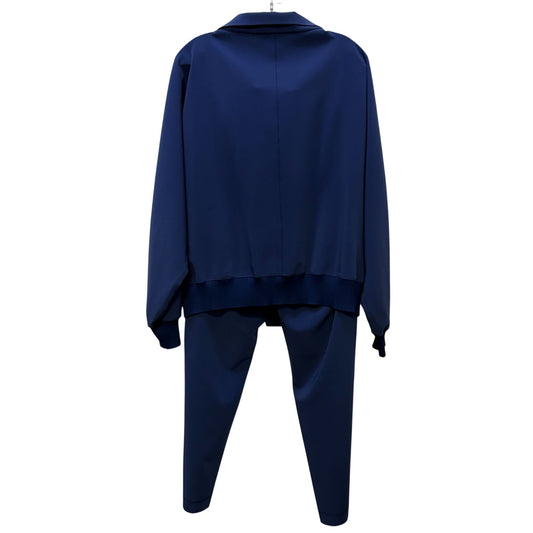 St. John 2 Pc Jacket & Pants Set Blue Size L