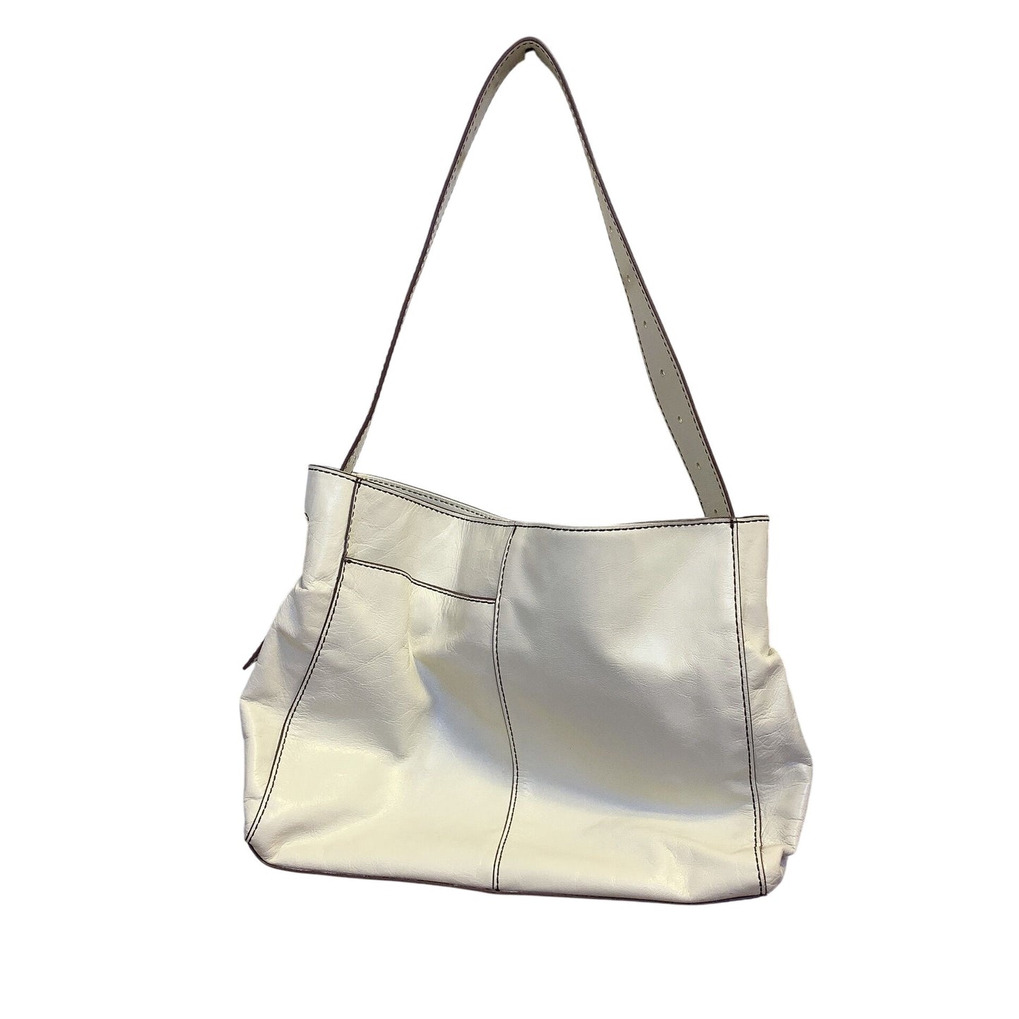 Hobo Randal Cream Leather Shoulder Bag