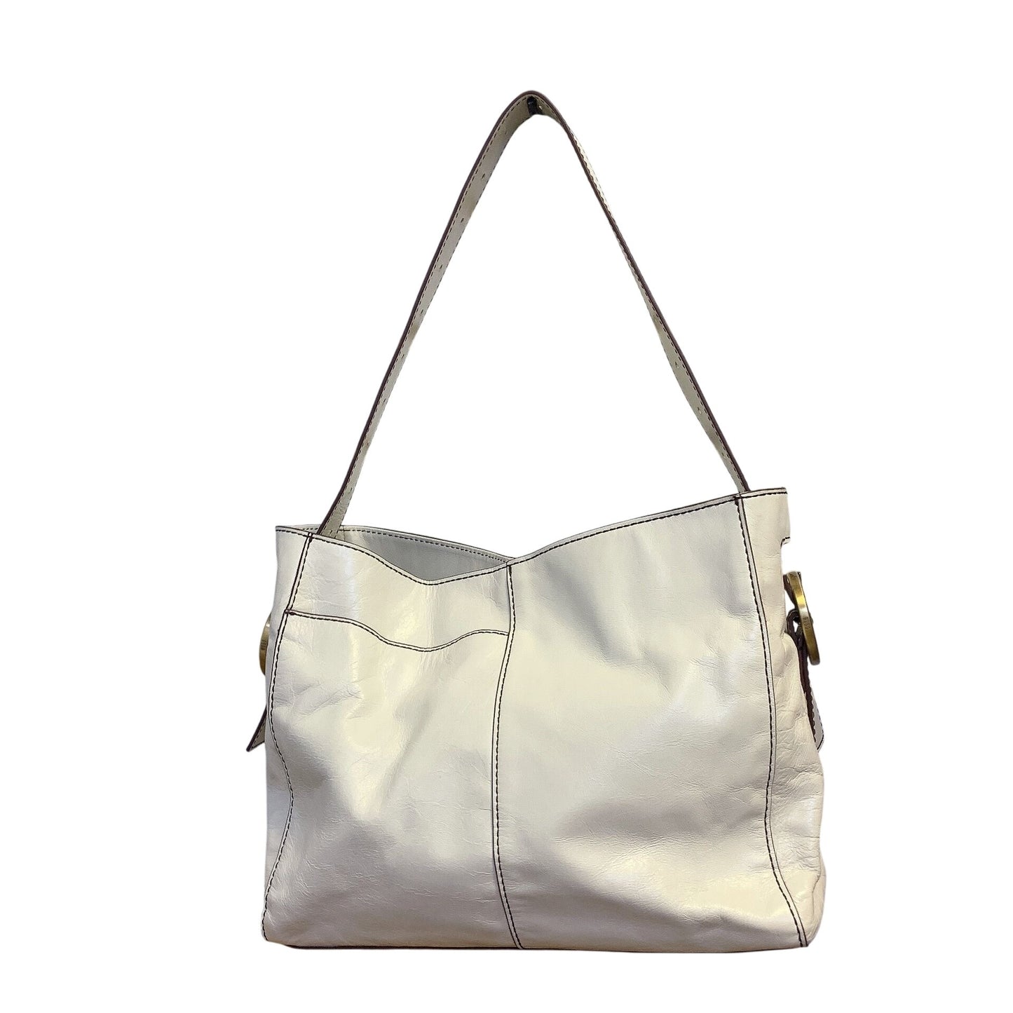 Hobo Randal Cream Leather Shoulder Bag