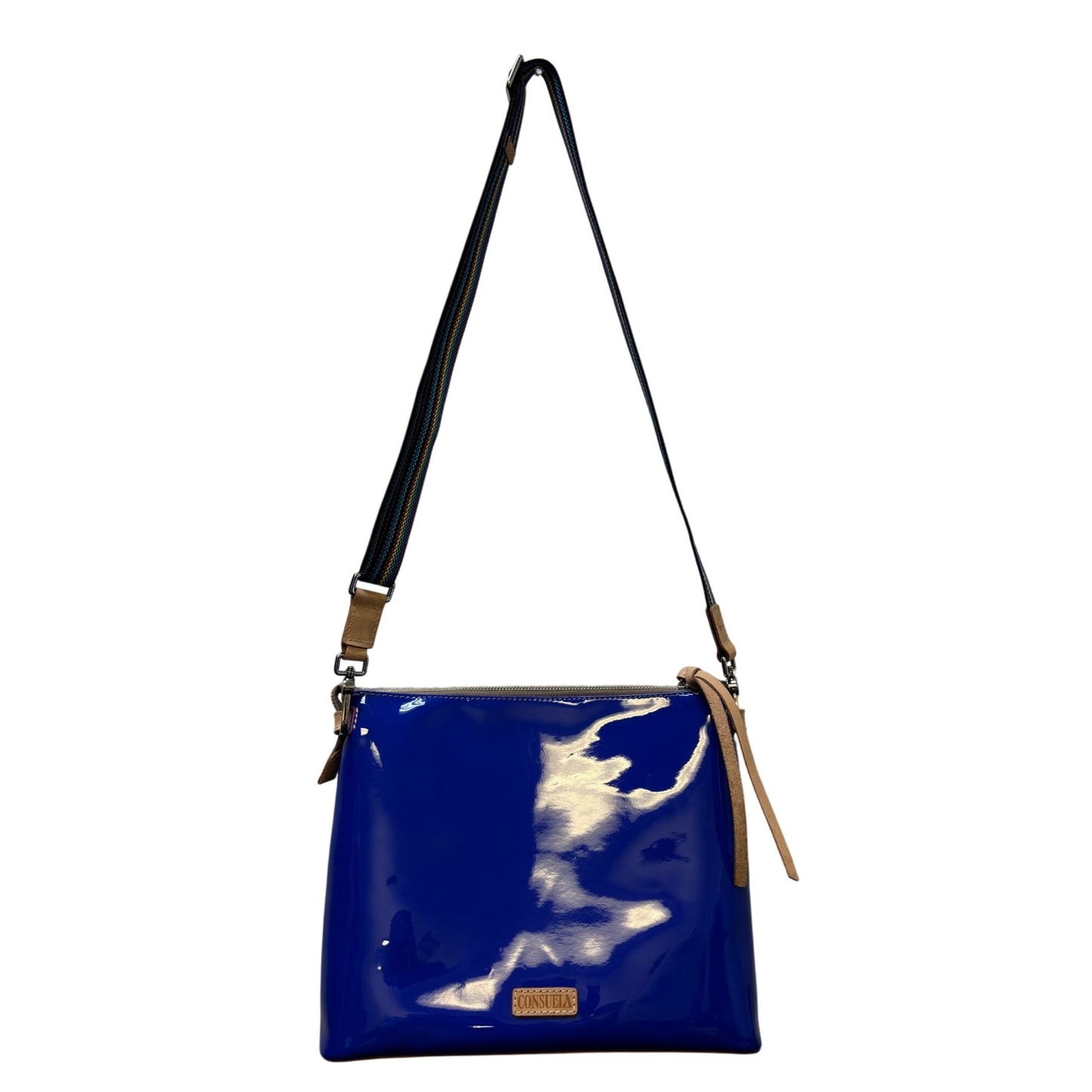Consuela Crossbody Bag Blue Multi With Floral Embroidery