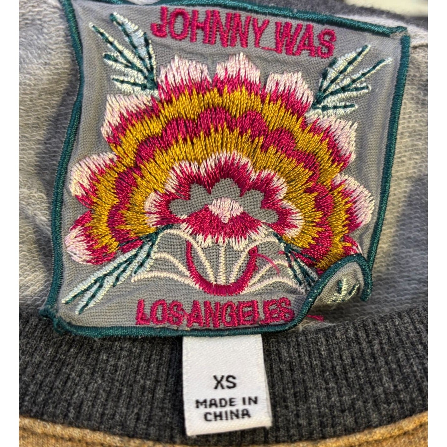 Johnny Was Ombre Pullover Sweatshirt Brown Plum Green XS