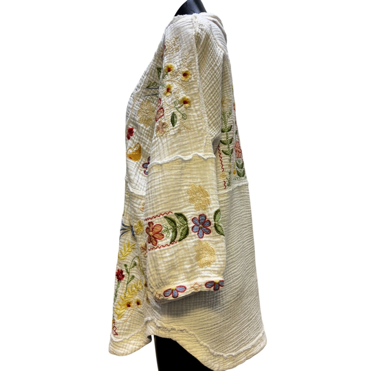 Biya Johnny Was Embroidered Floral Blouse White M