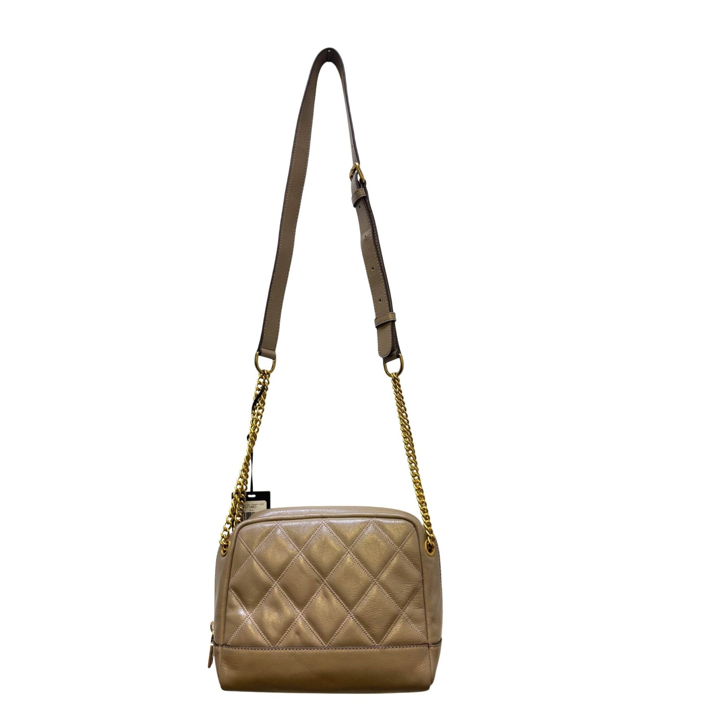 NWT DKNY Quilted Leather Crossbody Bag Gold Chain Strap
