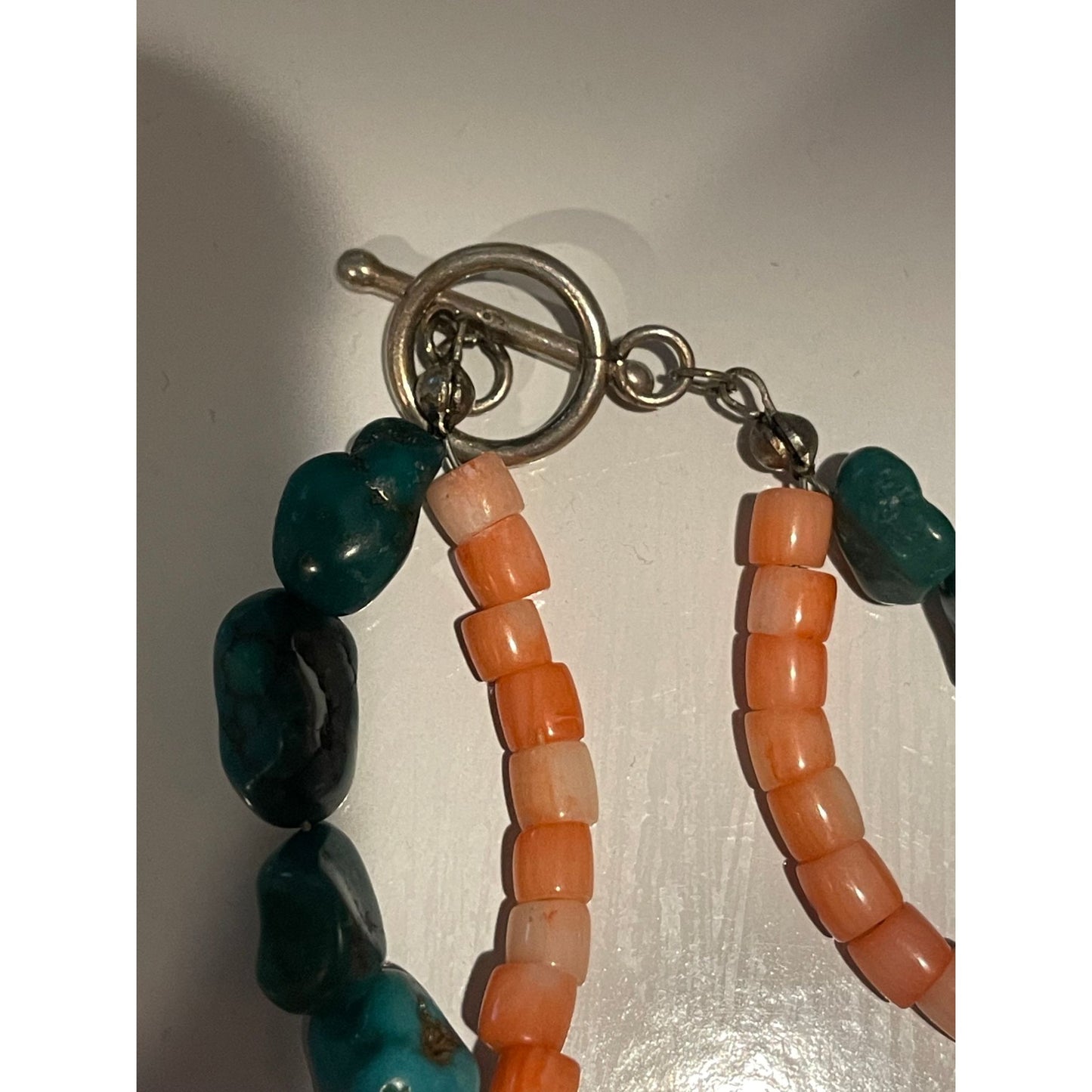 Turquoise Coral Doubled Tier Necklace