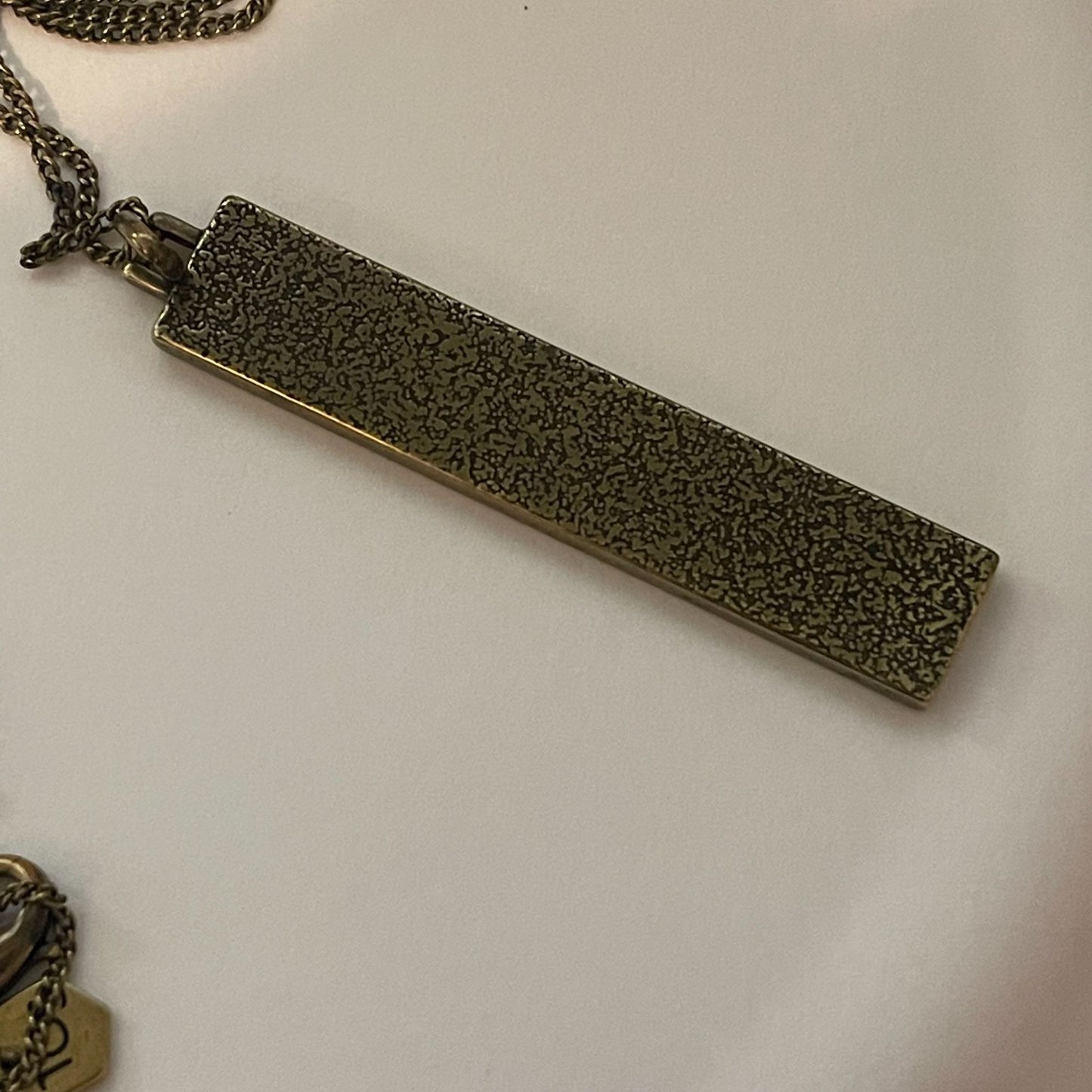 Touchstone Crystal Swarovski Rectangle Extra Long Chain Necklace