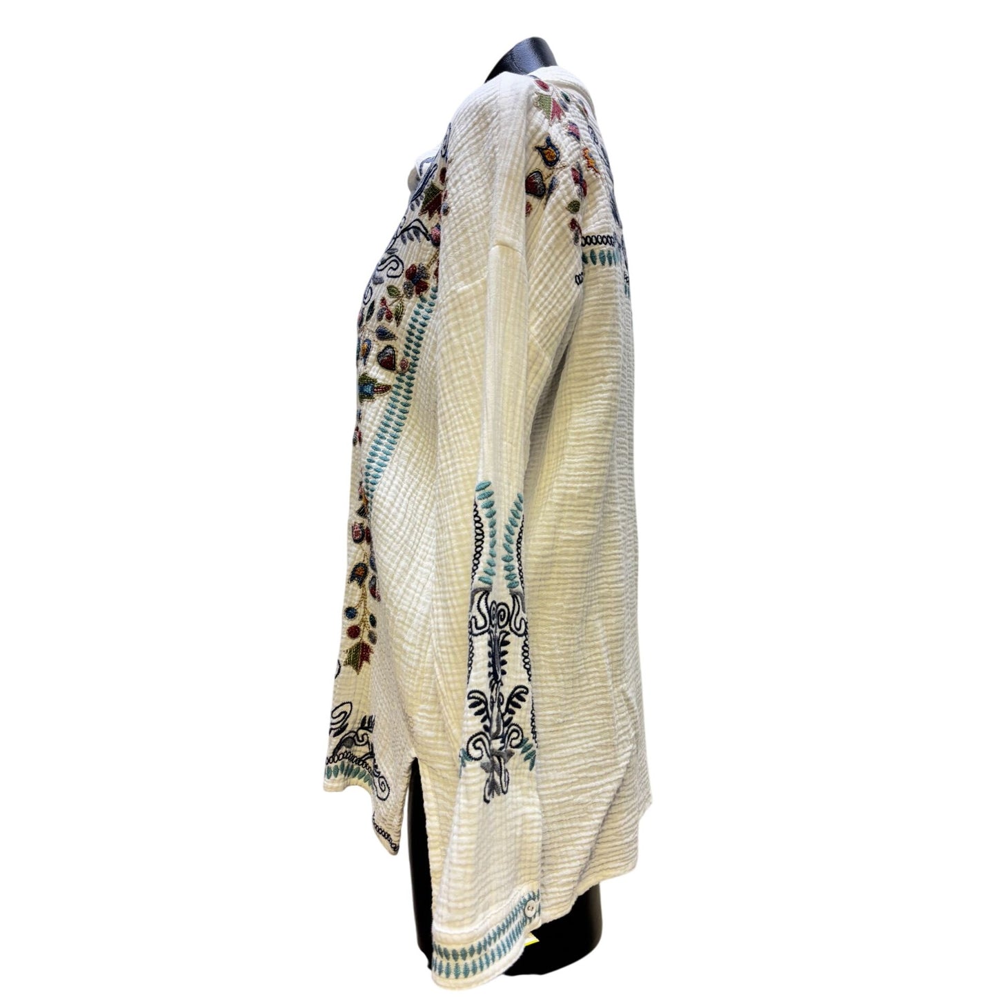 Biya Johnny Was Cotton Embroidered Blouse White M