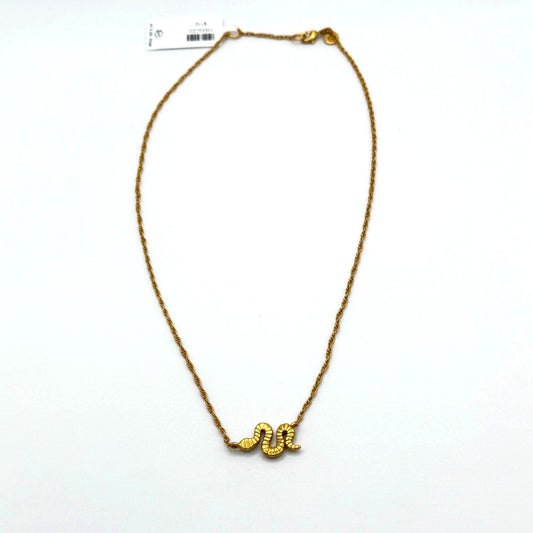 Julie Vos 24K Gold-Plated Snake Pendant Necklace With Rope Chain