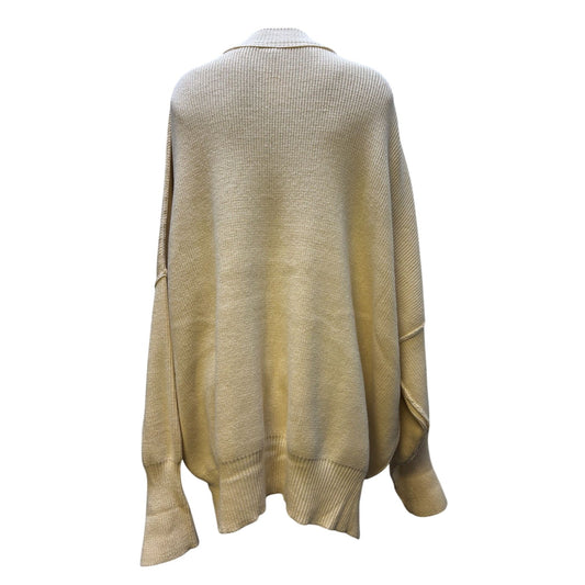 NWT Free People Cream Oversized Pullover Sweater L