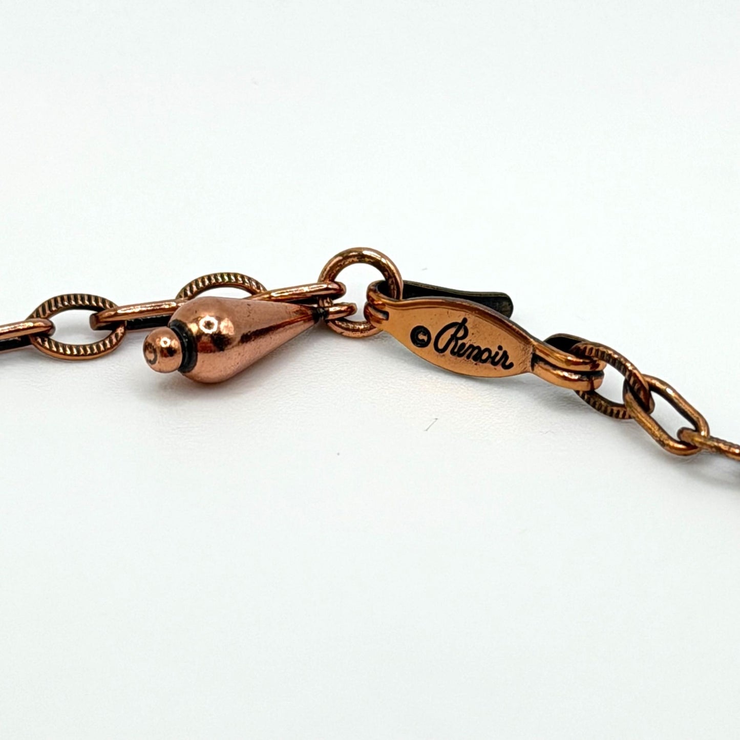 Vintage Renoir Metalisse Copper Link Necklace Collar 1950s
