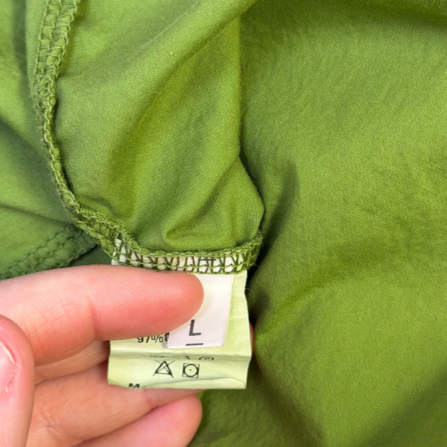 Mama B. Cot Blouse Relaxed Fit Green Long Sleeve L