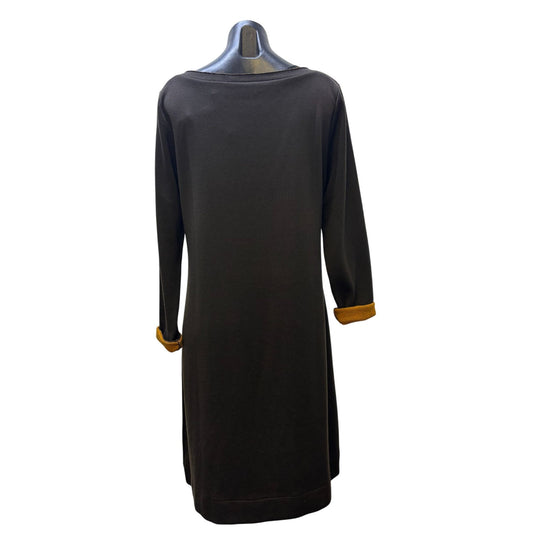 J Jill Wool Blend Black & Brown Dress L