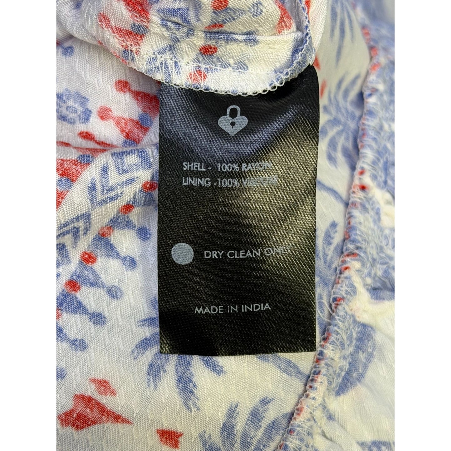Emily Lovelock Floral Print Maxi Dress With Slip White & Blue S