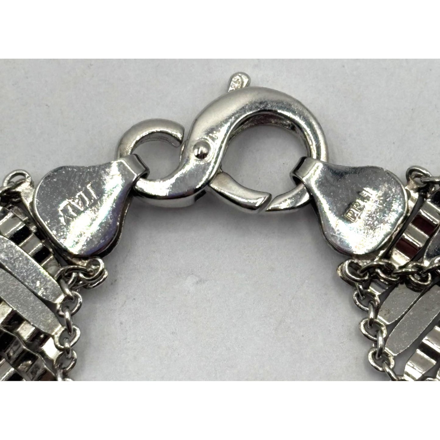 Vintage Italian Wide Flexible Sterling Silver 925 Bracelet