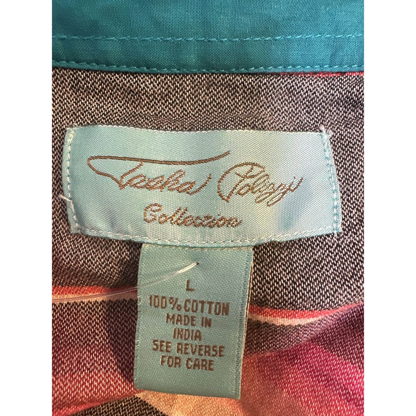 Tasha Polizzi Western Rainbow Stripe Blouse Long Sleeve Size L