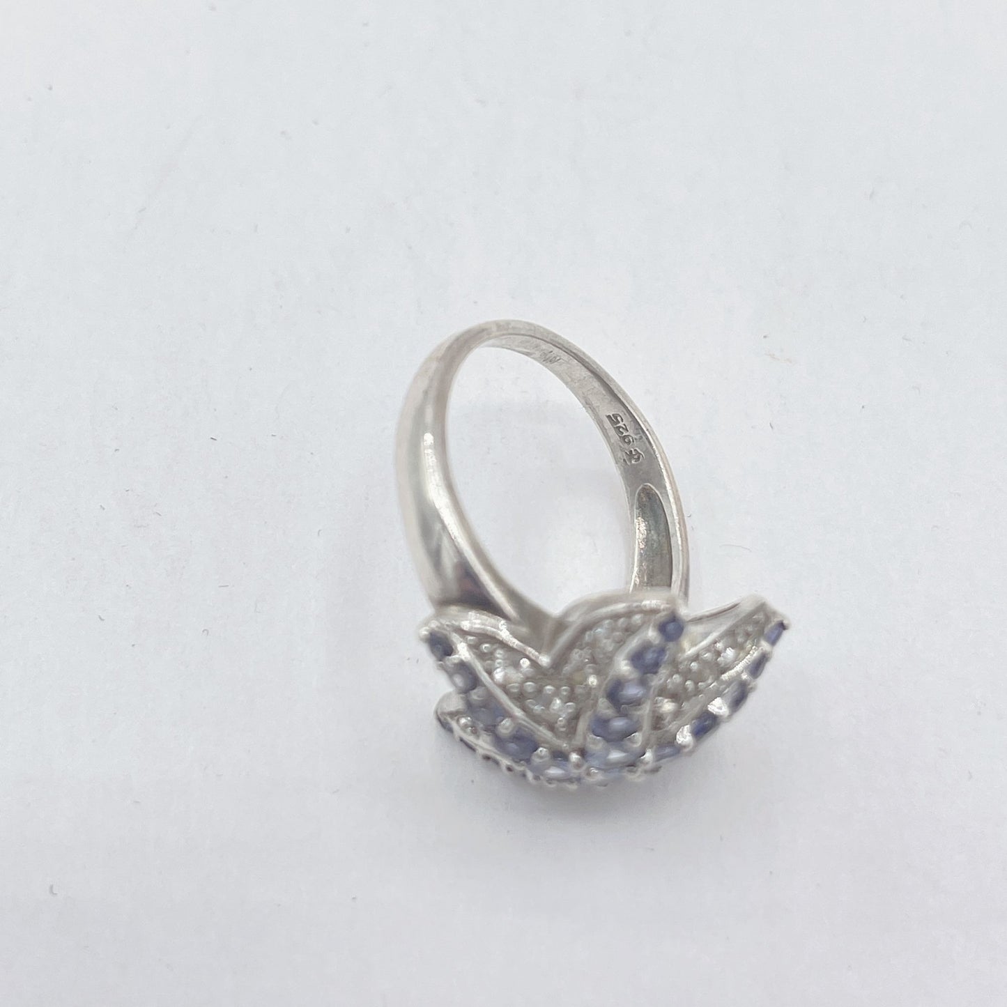 Crystal 925 Silver Star Ring size 8.5
