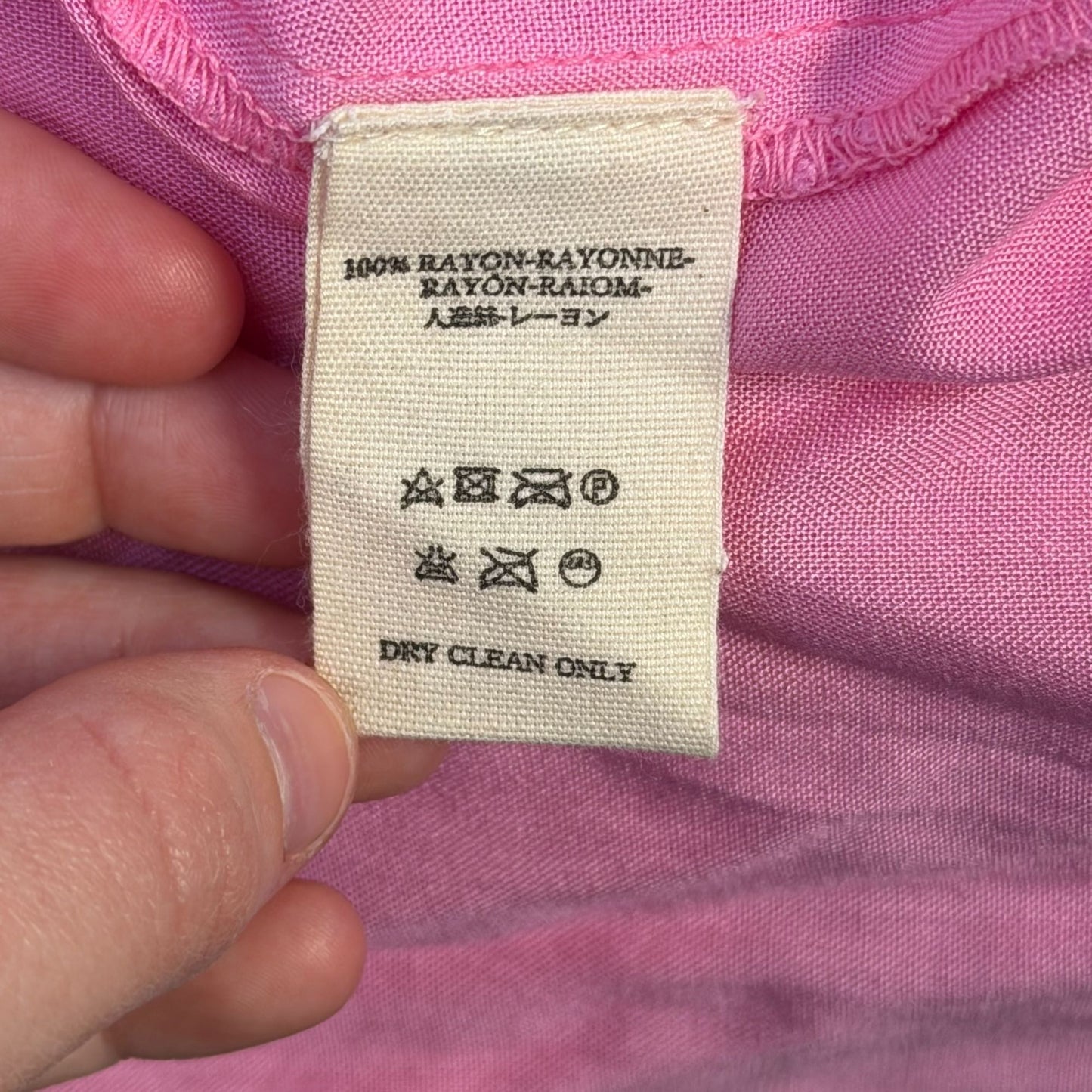 Jen's Pirate Booty Pink Ombre Crochet Maxi Dress V-Neck S