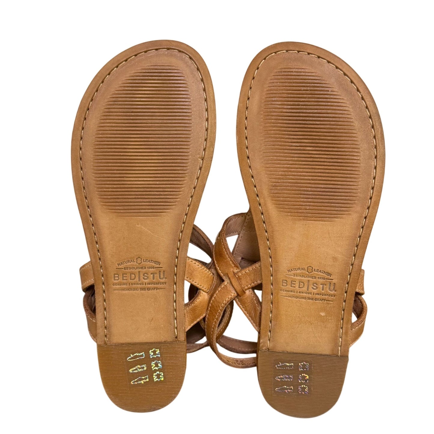 Bed Stu Brown Leather Sandals Buckle Strap Size 7.5