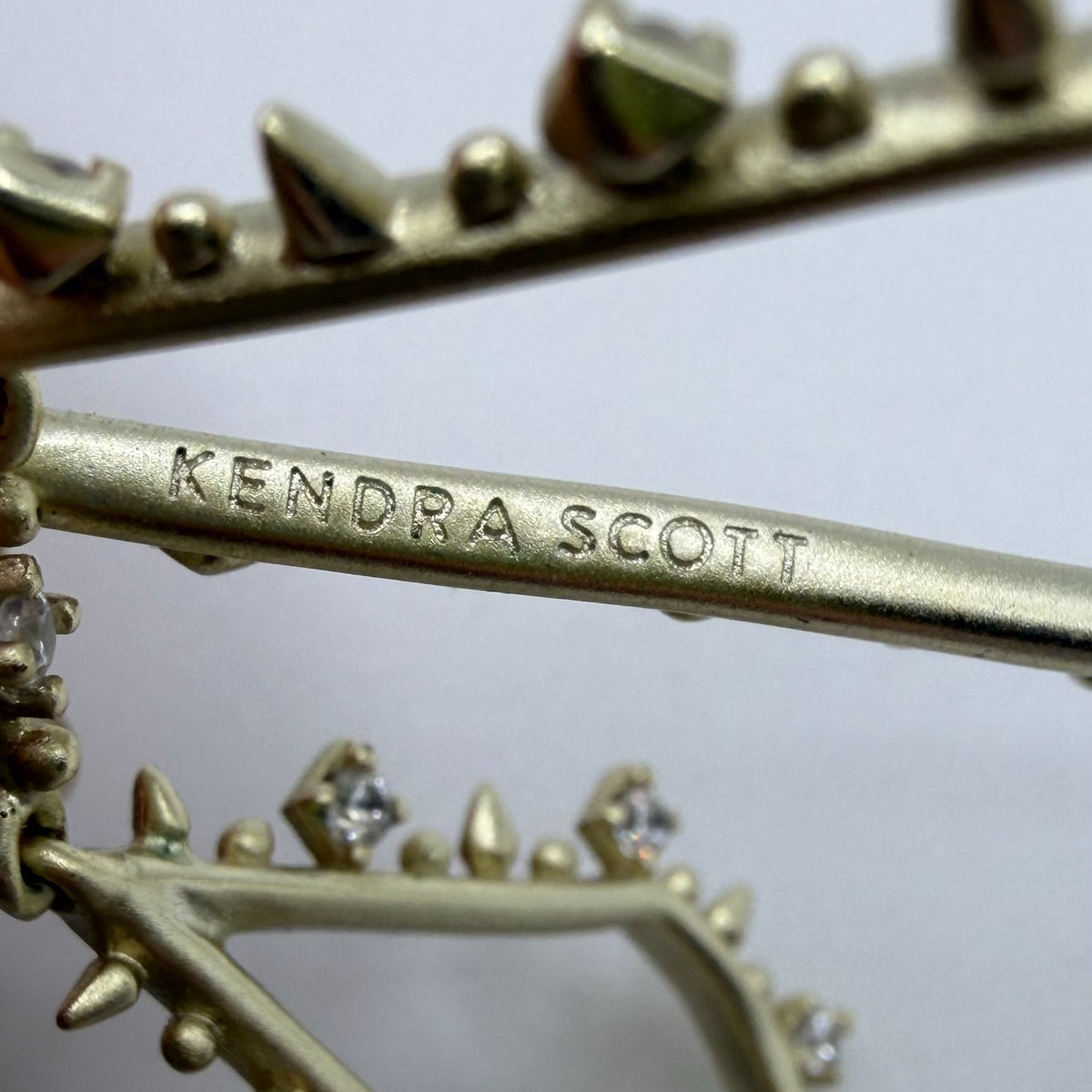 Kendra Scott Gold-Tone Drop Earrings With Crystal Accents