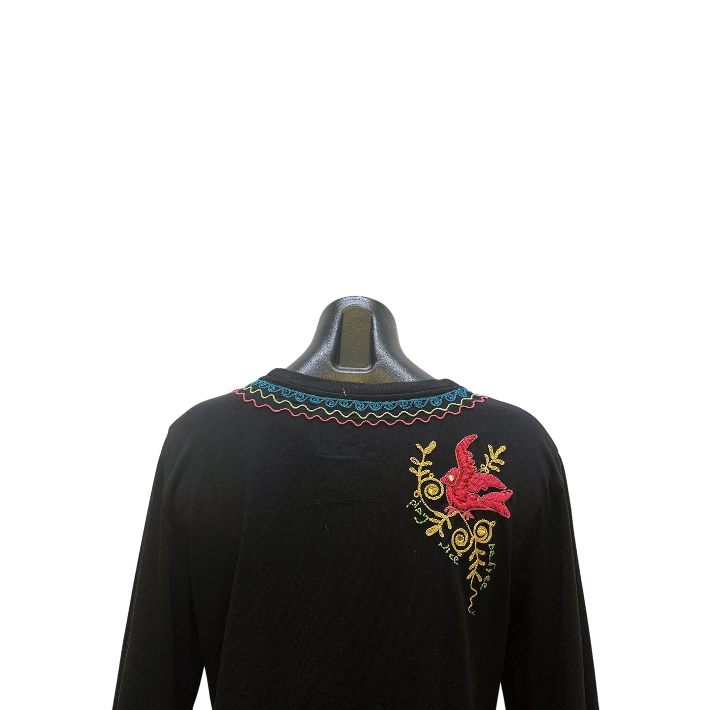 Double D Ranch Black Long Sleeve Embroidered Dress w/Floral accents
