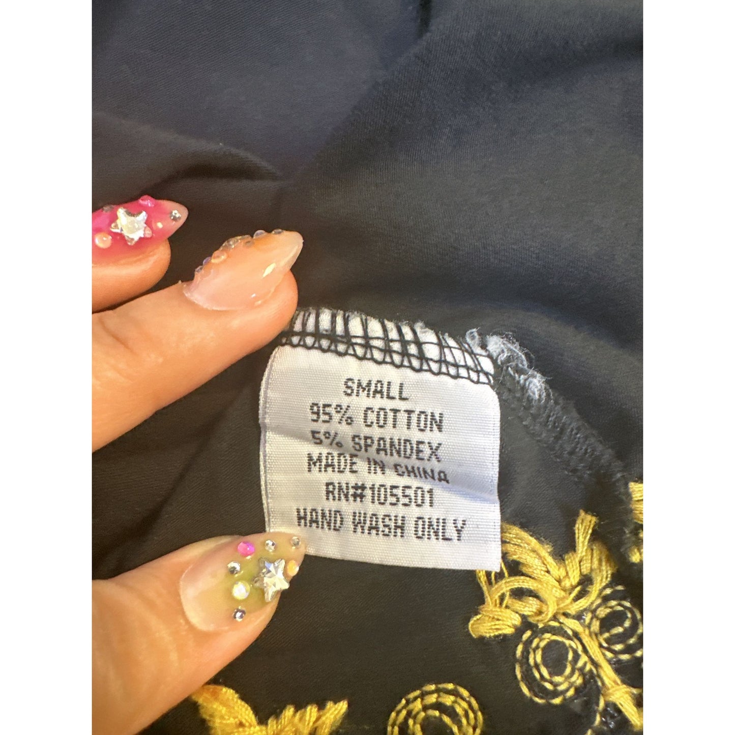 Double D Ranch Black Long Sleeve Embroidered Dress w/Floral accents