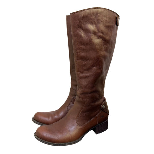 Born Brown Leather Knee-High Boots Size 7
