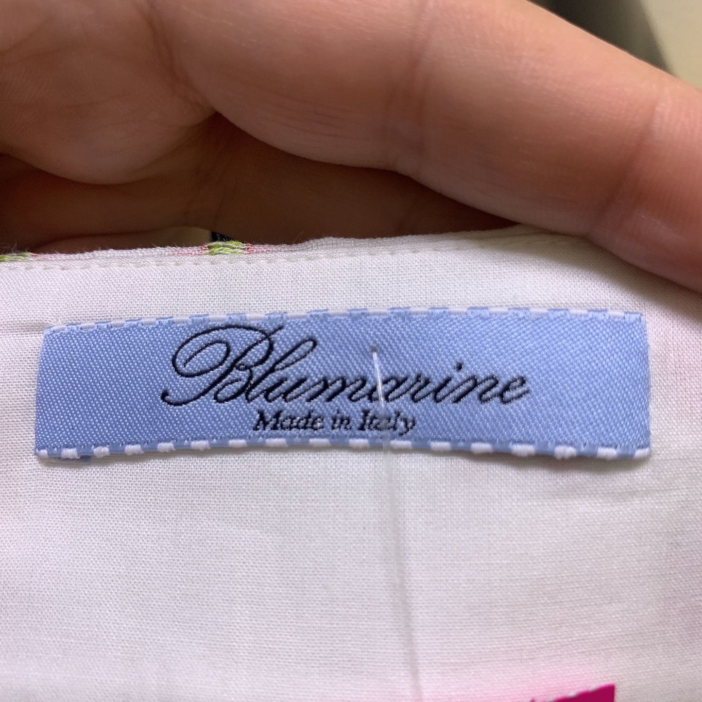 Blumarine Made In Italy Floral Embroidered Skirt White S