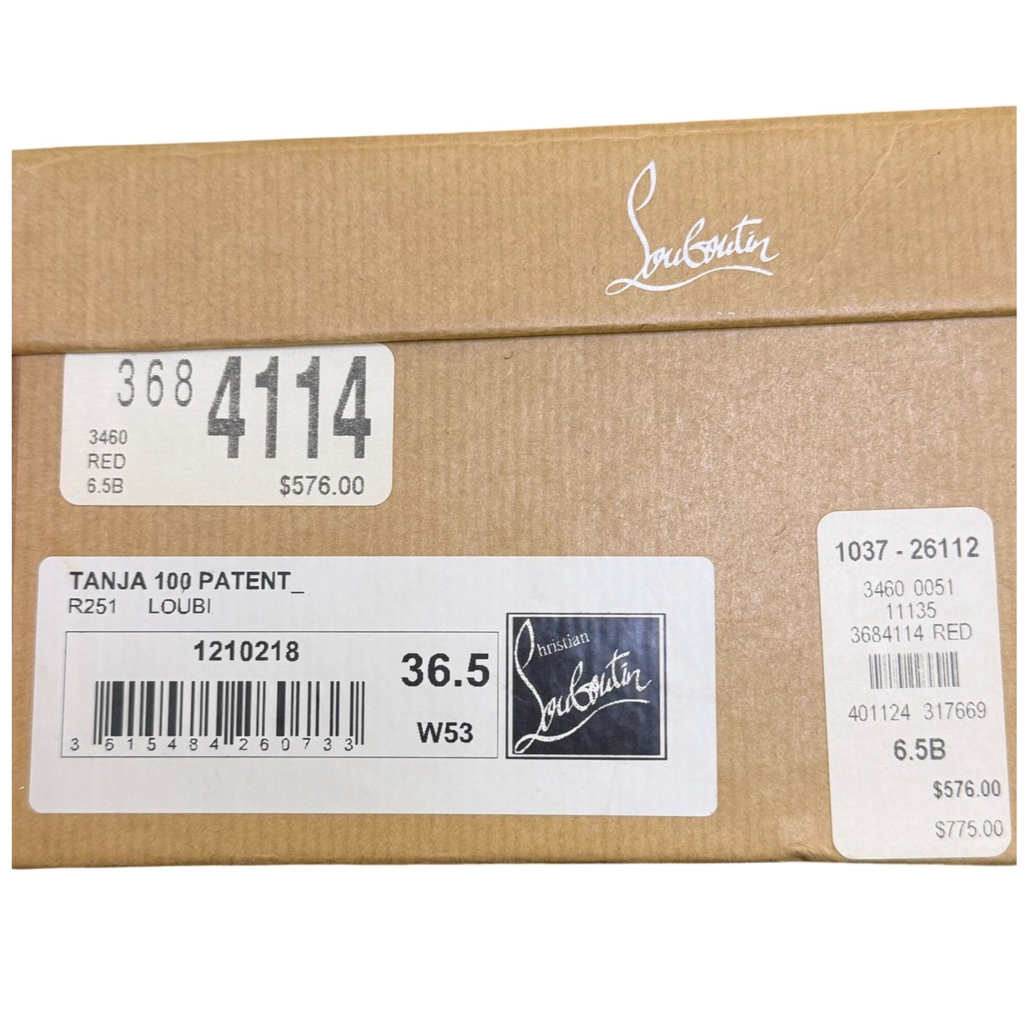 Christian Louboutin Elegant Red Patent Leather Wedge Heels Paris 6