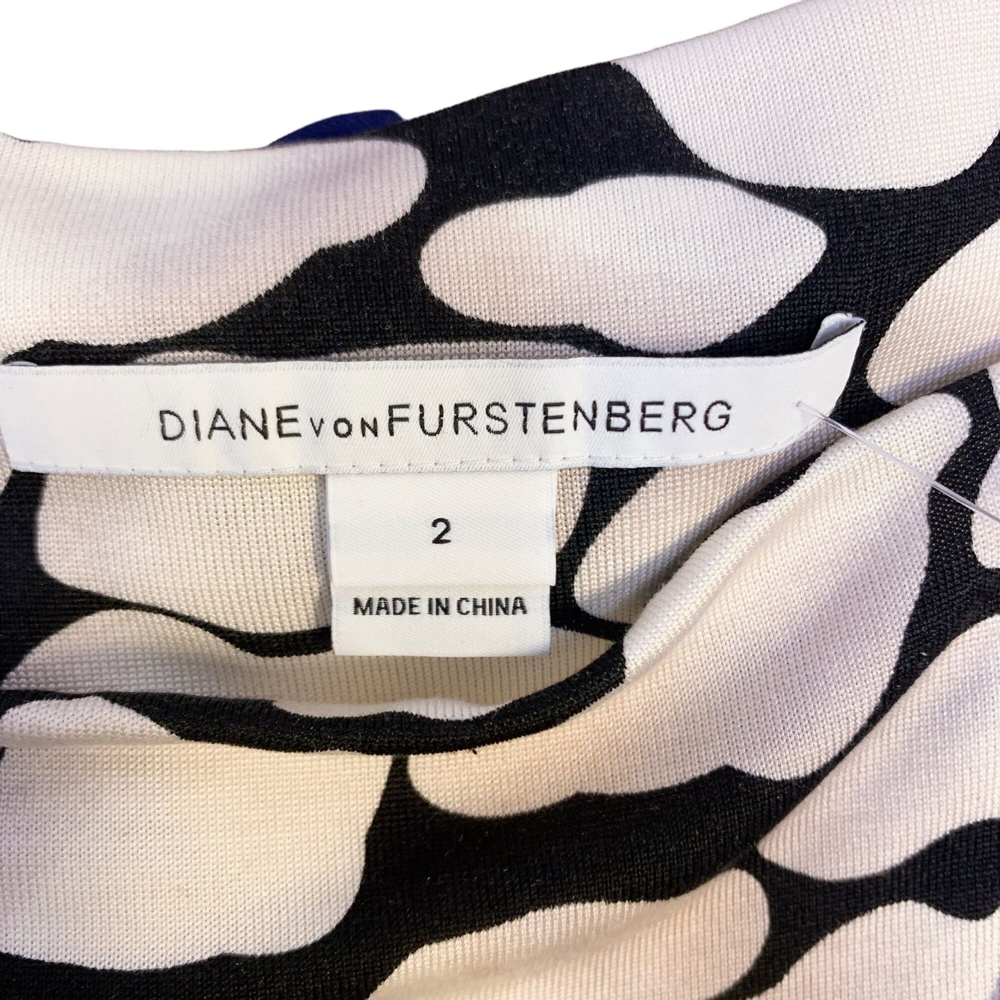 *Diane Von Furstenberg Blue & Pink Print Dress Size 2